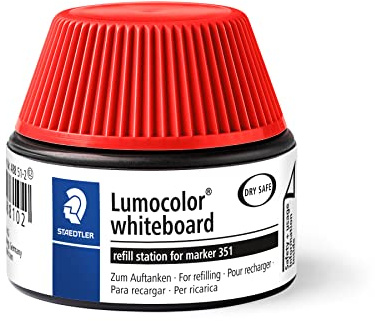 STAEDTLER Lumocolor 488 51 Nachfüllstation – Rot, 30 ml | Refill-Station für Whiteboard Marker 351 & 351 B – sauber – Art.-Nr. 488 51-2