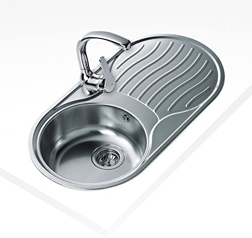 TEKA Fregadero de 1 Cubeta con Escurridor en Acero Inoxidable 18/10