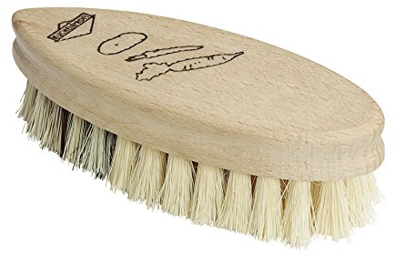 Kuchenprofi - Spazzola per verdure e scrubber per alimenti, con manico in legno, con setole naturali (6,3 x 14,9 cm)