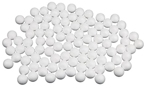 Generic 100pcs 25mm Weiß Modellierung Handwerk Styropor-Kugeln