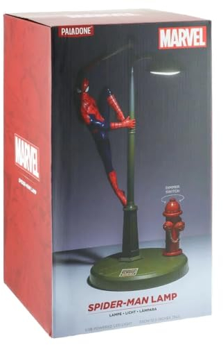 Lampada da Scrivania Spiderman Lampada a Forma di Lampione, Regalo per Fan del Multiverso