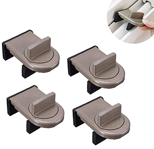 Lot de 4 serrures de sécurité pour fenêtre coulissante réglable, porte coulissante réglable, protection pour enfants, serrure de sécurité pour fenêtres