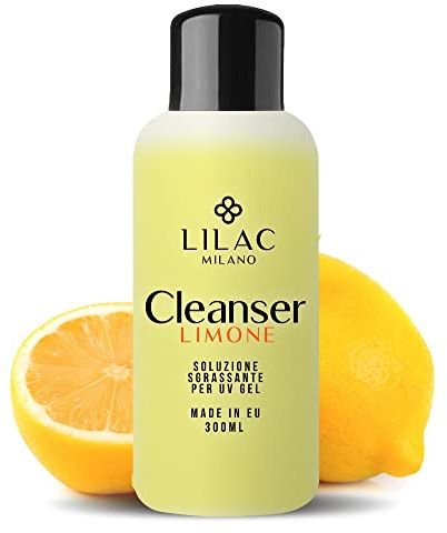 Lilac - CLEANER Fruit Per Smalto Gel, Cleanser Sgrassatore Per Trattamento Manicure, Per Igenizzare Le Unghie e Rimuovere lo Strato Appiccicoso di Dispersione (Cleanser Limone 300 ml)