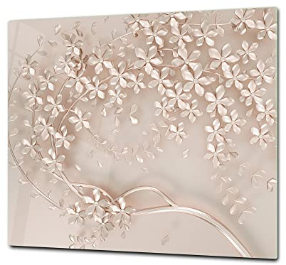 Planche de cuisine en VERRE trempé – Planche à découper en verre – Couvre-plaques de cuisson – UNE PIÈCE (60x52 cm) ou DEUX PIÈCES (30x52 cm chacune);D29 Coloré Variété Série