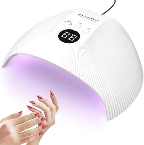 NAILGIRLS LED Lampe à Ongles, Lampe UV Ongles Gel pour Débutants, Capteur Auto 3 Minuteurs Écran LED Portable for Home DIY