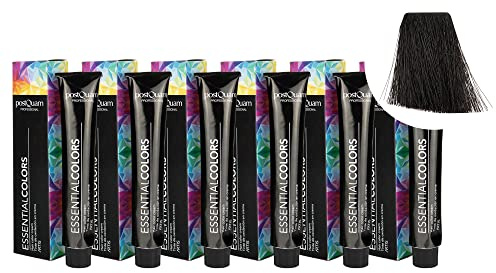 PostQuam - Pack de 6 Tintes de Peluqueria Profesional de Elevado Poder Cubriente | Tinte Permanente 100% Cobertura de Canas Garantiza Color Natural Uniforme y Duradero - Más de 90 Colores Disponibles