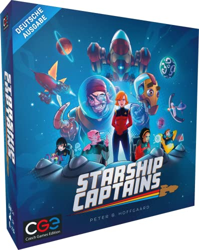 Czech Games Edition Starship Captains - Innovatives Brettspiel im Weltraum - Deutsch - 1-4 Spieler - Ab 12 Jahren