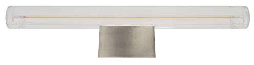 NCC-Licht Spiegelleuchte Chrom matt inkl. LED Linienlampe S14d 3W ersetzt 35W extra warmweiß 2200K