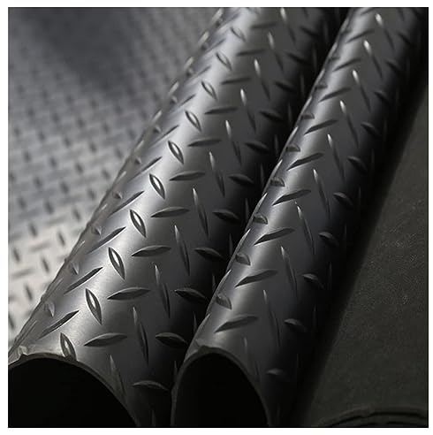 SRNSAEB 1m 2m 3m 4m 5m 6m Length Rubber Garage Floor Mats For Under Car, Non-Slip Insulated Heavy Duty Factory Workshop Warehouse Flooring Rolls, Easy To Clean And Cut(Black,1m x 1.5m/3.3ft x 4.9ft)