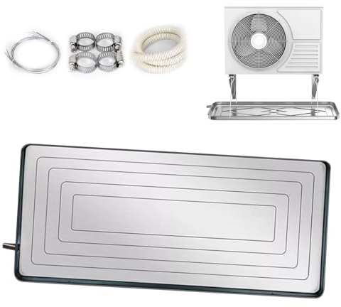 Gtzly Ablaufwanne for Klimaanlagen Kondensat Ablaufwanne, Universelle Abtropfschale for AußEnklimaanlagen, Verzinktes Eisenmaterial (Size : 100 * 47 * 3.5cm)
