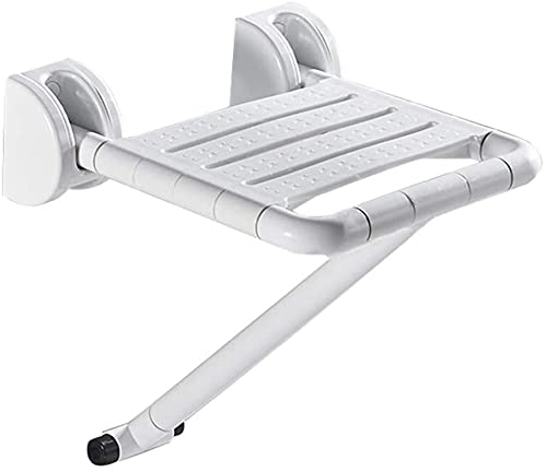 Duschsitz Duschhocker Duschhocker Badehocker Badezimmersitz Klappbarer mobiler Hilfshocker zur Wandmontage (weiß)