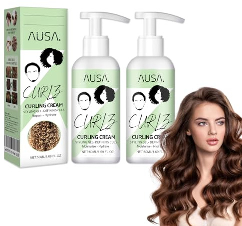 Tkekruh 2pc Espuma Rizos 50ml, Volumizing Hair Styling Mousse, Define e Hidrata el Rizo, Para Rizos Naturales y Cabello con Permanente, Para Más Volumen y Cabello Rizado Definido, Haarpflege