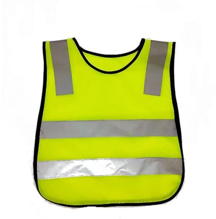 BybAgs Chaleco Reflectante for niños Chaleco de Alta Visibilidad con Gancho y Bucle for Correr niños de jardín de Infantes(Green,XL)