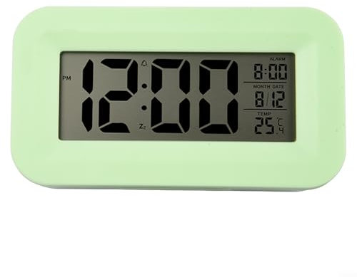 Yhenlovtt Reloj despertador digital dual para dormitorio, fácil de configurar, regulador de intensidad 0-100%, cargador USB, volumen ajustable de sonidos, modo de día de semana/fin de semana,