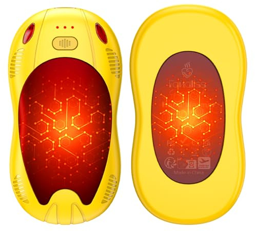 FANDLISS Handwärmer Elektrisch 2er, Taschenwärme, USB Taschenwärmer Wiederverwendbar mit 3 Wärmestufen, Winter Geschenke für Frauen Männer Outdoor Camping Sportarten