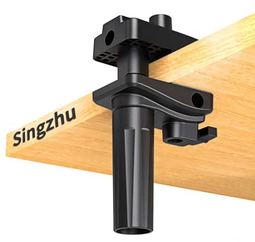Desk Clamp Mount For Microphone Suspension Boom Scissor Arm Stand Holder, 5 Ways Boom Arm Insert Holes(12mm), Stable Installation on Tables/Beds up to 3.2 inches Thickness (Black)