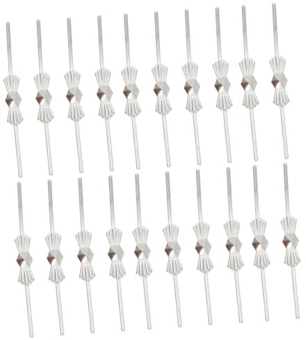 KICHOUSE Pasadores y Clips Metálicos Para Conectores De Cristal, 200 Piezas Para Lámparas De Araña Uso En Proyectos Diy En Hogar y Oficina