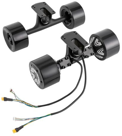 250W Elektro-Skateboard Doppelmotor Einheit Geschwindigkeit Skateboard Ausrüstung Scooter Nabenmotor für Elektro-Skateboards 2200 rpm (Schwarz)