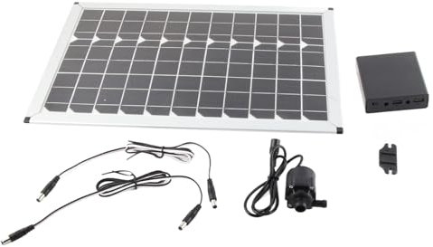 Mavaol Solar-Brunnenpumpe 800L H, Hochleistungs-Wasserpumpe, Batterie-Backup für bewölkte Tage, solarbetriebene Pumpe für Garten, Teich und Pool