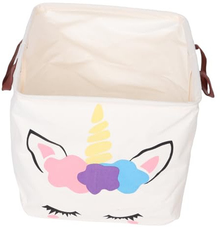 Ciieeo 1 Pc Cesta De Almacenamiento De Ropa Tapa Tejido Juguetes Cesta De Lavado Plegable Carro Doble Envase Balde Papelera Cesto De La Ropa Organizador De Casa Beige