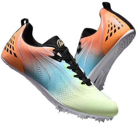 REIJAX Metal Spikes Unisex Lauf- und Renn- & Sprungschuhe Leichtathletik 7 Spikes, Herren Damen Outdoor Atmungsaktive Sportschuhe Athletiktraining Sneakers Professionelle Sprint Nagelschuhe, 34-44 EU