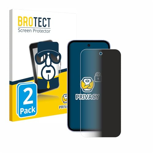 brotect Protection Anti-Espion pour Google Pixel 9a | 2 Pièces Anti-Spy Protection d'écran Made in Germany Privacy Film Écran de Confidentialité Clair