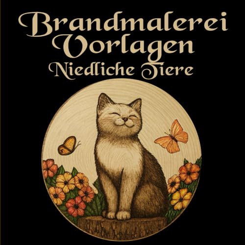 Brandmalerei Vorlagen Niedliche Tiere: Süße & einsatzbereite Tiermotive für Brandmalerei-Projekte – PDF-Datei enthalten