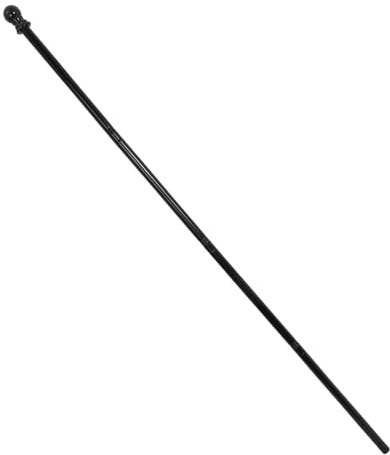 HANABASS Wall Mounted Stainless Steel Flagpole Kit for outside, Anti-tangle 153cm Adjustable Flag Pole Parts Black Four-section Assembly for Patio and Porch