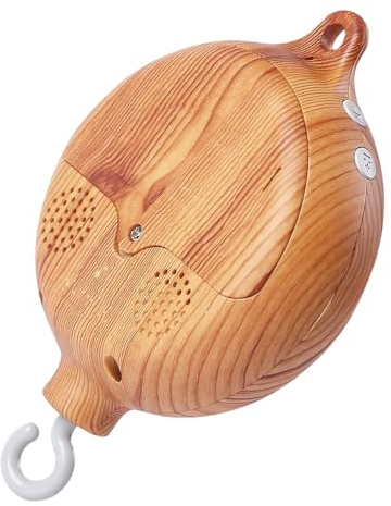 Jonuin Baby Mobile Spieluhr, 35 Melodie, Holzoptik Music Box Bettglocke, Mobile Motor für Kinderbetten, Baby Spieluhr, Bettglocke Anhänger Babybett Deko, 13,9 x 8,9CM, ohne Batterie