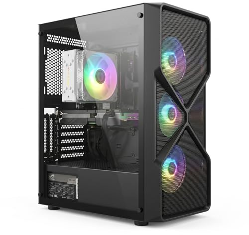 STGsivir Prebuilt Gaming PC Desktop Computer Tower, Intel Core i7-6700 up to 4.0GHz, Nvidia GeForce RTX 2060 Super 8GB GDDR6, 32GB RAM DDR4, 1TB SSD, WIFI 6, BT 5.0, RGB Fan x3, Windows11 Pro