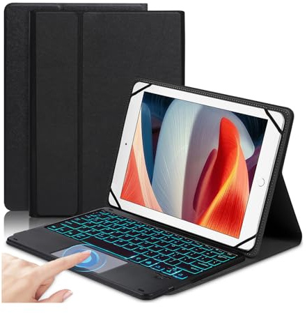 TY3316 - Funda universal para teclado Bluetooth para 9 tabletas de 11 pulgadas TY 3316D con retroiluminación táctil, multiplataforma, compatible con Android iOS, batería de larga duración, 80 días en