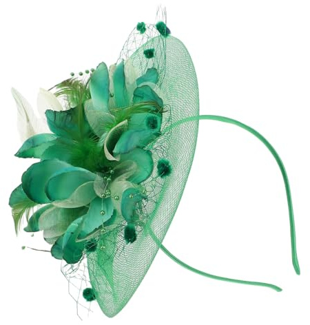 PLAFOPE Fascinateur Mariage Rétro Maille Plume pour Mariée Accessoire Cheveux Élégant Cérémonie Clip Facile à Porter Style Vintage Polyvalent pour Fêtes et Cérémonies