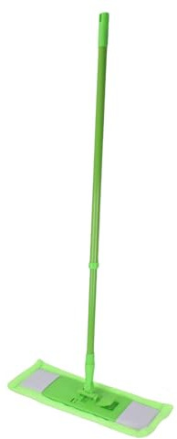 Mopa Extra Plana de Microfibra con Mango Extensible (42x12 cm – 120 cm). Colores Aleatorios (Verde, Rojo, Azul)