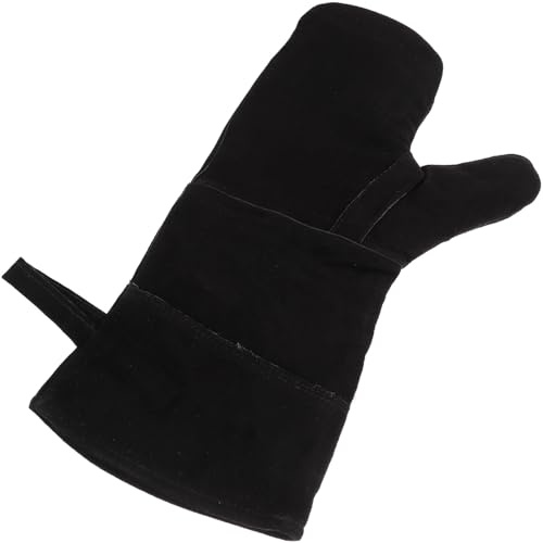 Yardenfun Hitzebeständige Leder Grillhandschuhe mit Ofenhandschuh Funktion Hitzebeständig und Feuerfest Vielseitig für Schweißen Kaminofen Backen Bbq und Gartenarbeit Komfortabel und
