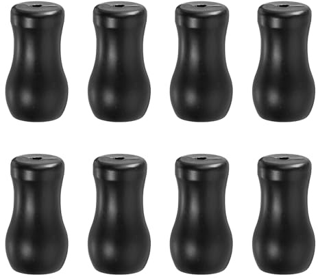 QUARKZMAN 8pcs Perillas de Cordón Borlas de Cordón de 30 mm Plástico Negro | para Cuerdas de Tirar de Persianas de Ventana Cortina de Sombra