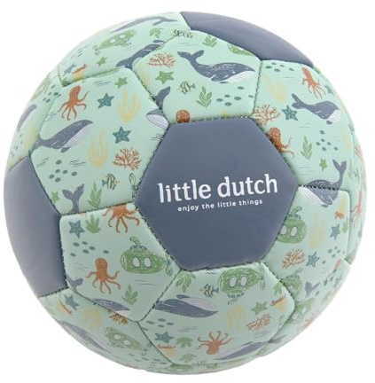 Little Dutch Kinder Spielball - Miniball Fußball - für Jungen ab 2 Jahren - Ocean World blau