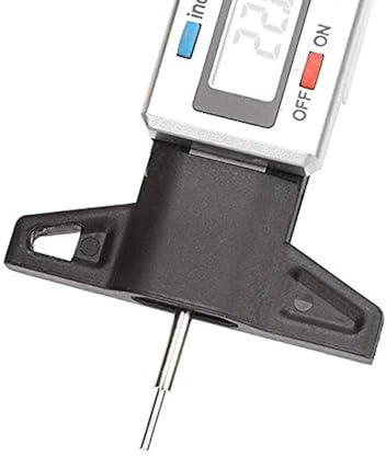 Calibro di profondità Strumenti digitali per la misurazione dei pneumatici Misuratore di spessore usura Rilevatore profondità Calibro del battistrada 'auto,per automobili(Black)