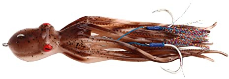 Aumotop 250 G Verklighetstrogna Simuleringsbläckfiskjiggar med 10 Bläcktabletter för Saltvattenfiske, Bläckfiskdrag för Djuphavsäventyr
