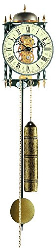 Hermle Uhrenmanufaktur Skelett-Pendelwanduhr, Schmiedeeisen, Gold, 70503-000701