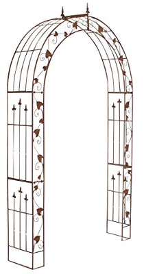 CLP Rosenbogen Emma Aus Beschichtetem Eisen I Romantischer Rankenbogen Im Jugendstil, Farbe:antik braun