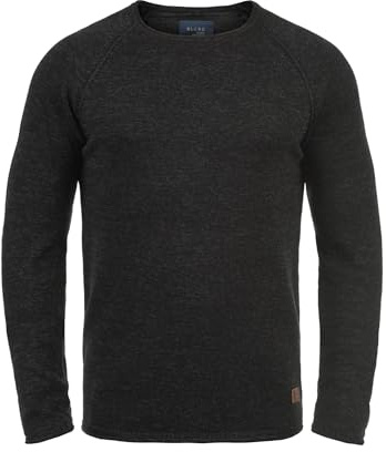Blend Dan herr stickad tröja finstickad tröja med rund hals