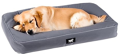 FERPLAST Hundematte Extra Groß - Orthopädisches Hundebett - Hundebett Waschbar & Kratzfest - Hundekissen - Hundebett Flauschig - Herausnehmbare Polsterung - Polo - 110 x 70 x h 8 CM, XL, GRAU
