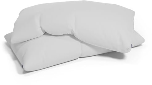 SLEEPWISE 2er Set Premium Kissenbezug 40 x 80 cm, ÖKO-TEX Kopfkissenbezug mit verdecktem Reißverschluss, Pflegeleicht, Atmungsaktiv, Superweicher Kopfkissenbezug 40x80, Weiß