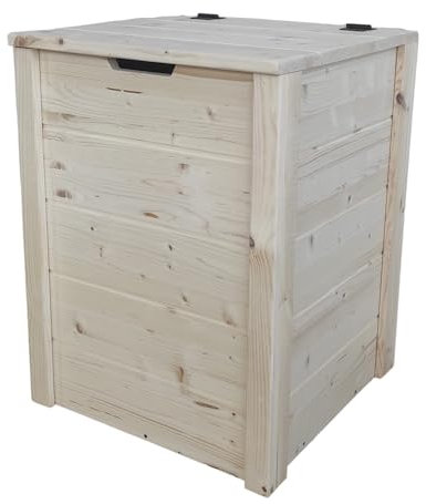 TOTAL WOOD 2012 Cassapanca Baule Contenitore in legno massello Interno Esterno 45x45x60 cm al naturale