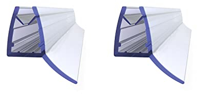 2 Stück 100cm Ersatzdichtung Wasserabweiser einstellbare Duschdichtung Spritzschutz Bad Dusche 4 mm/ 5 mm/ 6 mm für Glastür Duschtüren Duschwand Badewanne Duschkabine Transparent