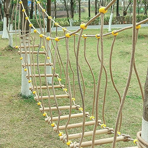 HAZEK Kindergarten Outdoor Bridge Swinging Children's Sports and Physical Fitness Training Equipment, Single Wooden Bridge Balance Bridge Climbing Frame Toy(Size:2m)