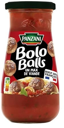Savourez à l'italienne! Panzani sauce bolognaise ball's 400g - Succombez à la tentation d'une recette authentique à base de viande hachée et tomates. - Le Lot De 3