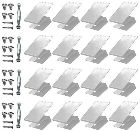 Window Sill Clips, Steel Board Clips, Reusable Storm Window Clips, Shutter Fittings - Shutter Hardware Secures Storm Window Protective Clips for Bad Weather