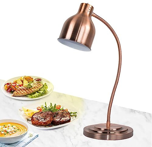 Lampada scaldavivande a Doppia Testa, Lampada riscaldante da Cucina Commerciale da 500 W Lampada scaldavivande, Estensibile Fino a 70 cm, Tavolo scaldavivande da Buffet da Cucina del Ristorante, CAS