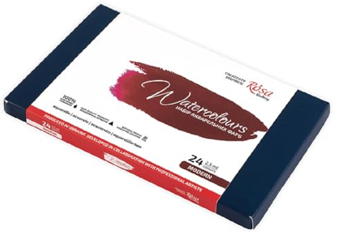 Rosa Gallery Moderne Aquarellfarbe 24 Farben (Karton)